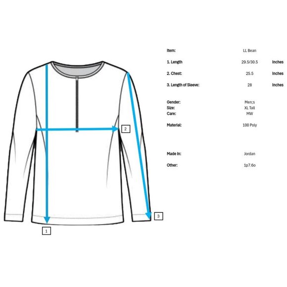 LL Bean Ribbed Cardigan Sweater Mens XL Big Tall Blue Pockets Logo Fleece Lined - Picture 9 of 9